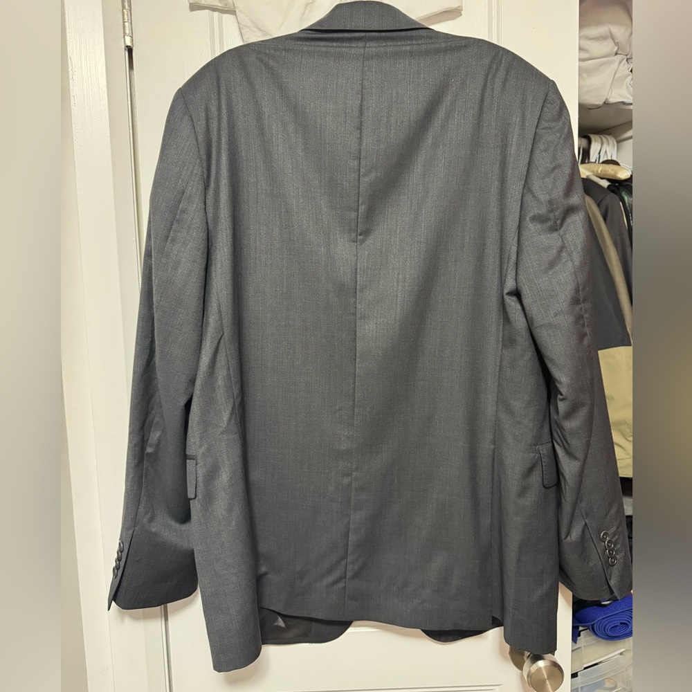 ❌SOLD❌ ERMENEGILDO ZEGNA Men’s Wool Slim Fit Charcoal Single Breasted Blazer 44L - Picture 11 of 14